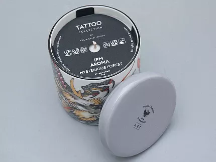 Подарочный набор Свеча форма ТОП рисунок TATTOO Dragon аромат Загадочный лес арт. 81.32067.00.1