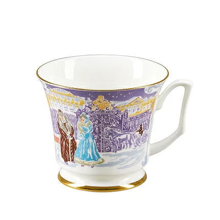 Сервиз чайный форма Юлия рисунок Серебряные коньки, 6 персон 14 предметов арт. 81.29098.00.1