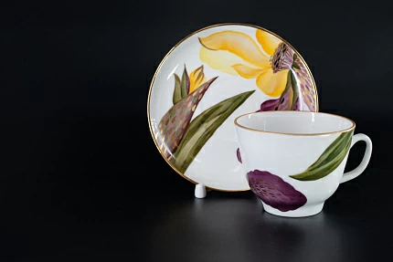 Чашка с блюдцем Жаркий день, на форме Подарочная, арт 41.00175.00.1