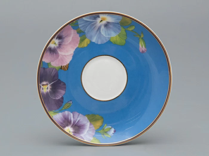 Чашка с блюдцем чайная форма Весенняя 2 рисунок Виола 2, арт. 81.34139.00.1, 