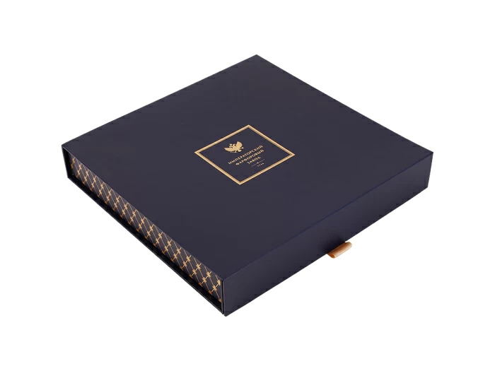 Подарочная упаковка для тарелки синяя 275*275*39 (на магнитах) арт. 14.70354.01, 