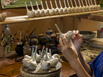 Скульптура Длиннохвостая синица арт. 82.01051.00.1