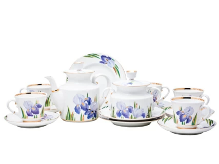 Сервиз чайный Банкетная Ирисы, 6 персон 20 предметов, арт. 81.20873.00.1, 