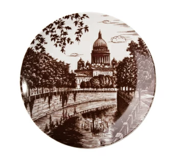 Декоративная тарелка 195 мм форма Эллипс рисунок Мойка арт. 80.02240.00.1, 