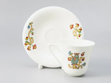 Сервиз чайный форма Сад рисунок Русские сказки, 6 персон 15 предметов, арт. 81.28417.00.1,  Сервиз чайный форма Сад рисунок Русские сказки, 6 персон 15 предметов, арт. 81.28417.00.1,