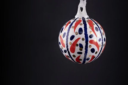 Елочная игрушка Шар, рисунок Праздничное конфетти, арт 60.15216.00.1