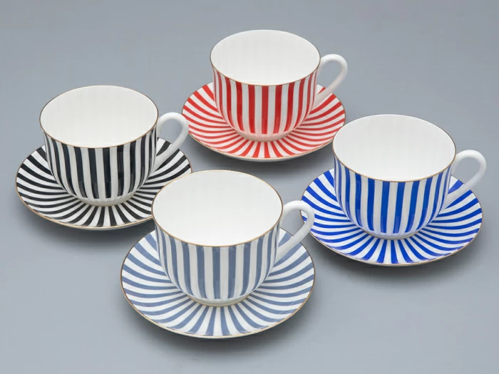 Чашка с блюдцем чайная форма Ландыш рисунок Да и нет Лазурный, арт. 81.32280.00.1, 