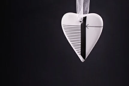 Елочная игрушка Сердечко, Тайм, арт 60.16082.00.1