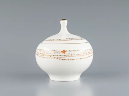 Сахарница форма Яблочко, рисунок Золотой медальон 250 мл арт. 80.65392.00.1,  Сахарница форма Яблочко, рисунок Золотой медальон 250 мл арт. 80.65392.00.1,