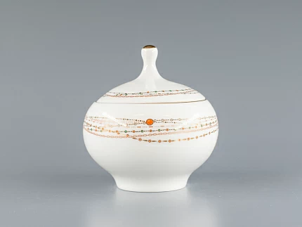 Сахарница форма Яблочко, рисунок Золотой медальон 250 мл арт. 80.65392.00.1 Сахарница форма Яблочко, рисунок Золотой медальон 250 мл арт. 80.65392.00.1