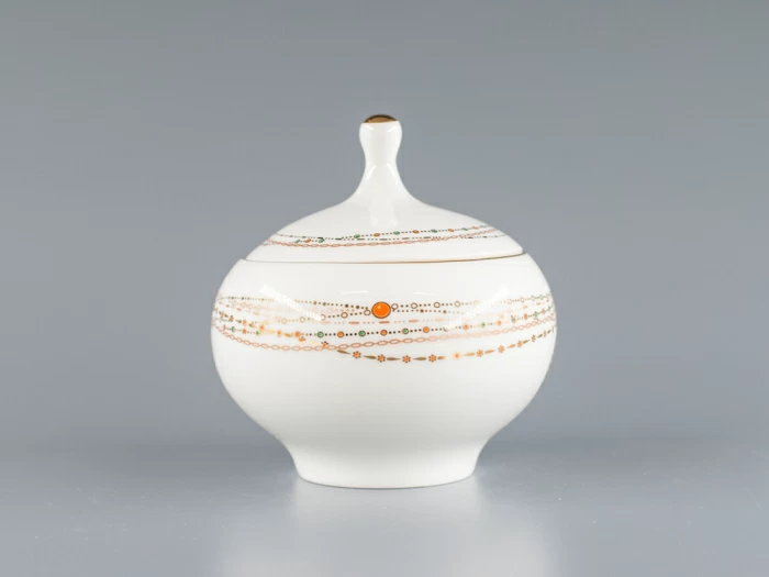 Сахарница форма Яблочко, рисунок Золотой медальон 250 мл арт. 80.65392.00.1,  Сахарница форма Яблочко, рисунок Золотой медальон 250 мл арт. 80.65392.00.1,