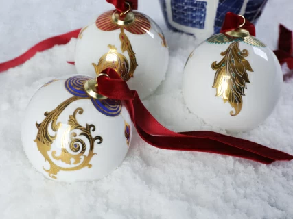 Новогодний Шар в подарочной упаковке, рисунок Рождественские узоры, арт 81.33344.00.1, 