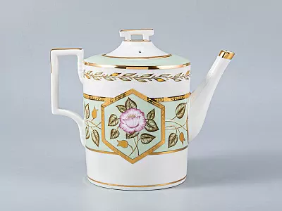 Сервиз чайный форма Гербовая рисунок Нефритовый фон, 6 персон 20 предметов, арт. 81.20900.00.1