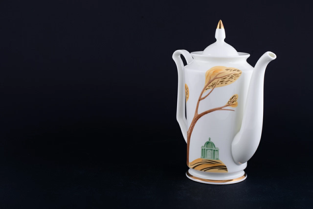 Сервиз кофейный Воспоминание о Петродворце на форме Юлия, арт 61.20969.00.1,  Сервиз кофейный Воспоминание о Петродворце на форме Юлия, арт 61.20969.00.1,