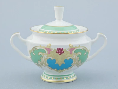 Сервиз чайный форма Айседора рисунок Аквамарин 6 персон 14 предметов арт. 81.30906.00.1