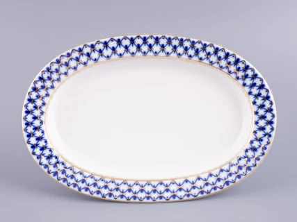 Блюдо овальное Молодежная Кобальтовая сетка 280 мм арт. 80.06932.00.1, 
