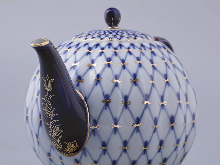 Чайник доливной Тюльпан Кобальтовая сетка 2000 мл арт. 80.00232.00.1, 