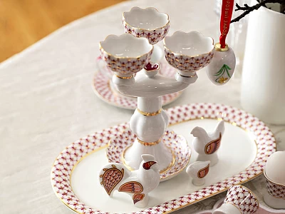 Подсвечник Трехрожковый Тюльпан Сетка-Блюз арт. 80.50232.00.1