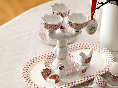 Подсвечник Трехрожковый Тюльпан Сетка-Блюз арт. 80.50232.00.1