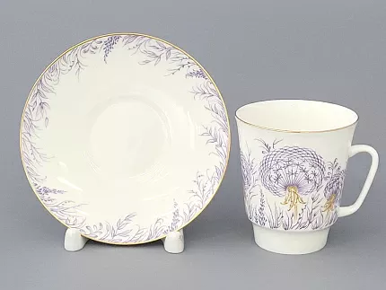 Чашка с блюдцем кофейная 165 мл форма Майская рисунок Одуванчики арт. 81.10783.00.1