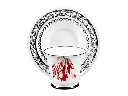 Подарочный набор чашка с блюдцем, форма Юлия рисунок Сысоев. Волшебный сад III арт. 81.30914.00.1