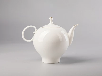 Чайник заварочный форма Яблочко рисунок Золотой кант 660 мл арт. 80.04410.00.1