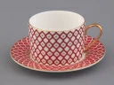 Чашка с блюдцем 250 мл форма Идиллия рисунок Скарлетт 1 арт. 81.26826.00.1, 