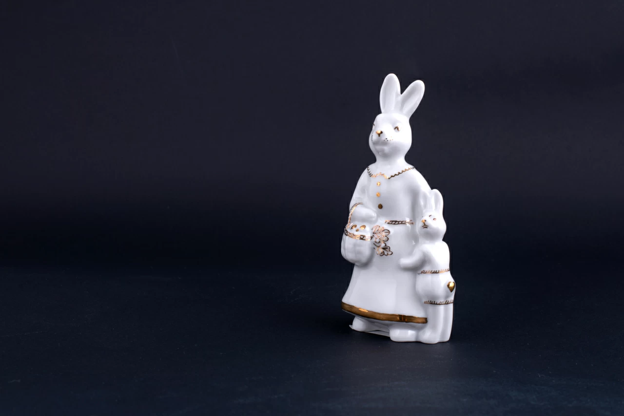 Скульптура Зайчиха-мама, рисунок Золотой, арт 62.15763.00.1,  Скульптура Зайчиха-мама, рисунок Золотой, арт 62.15763.00.1,