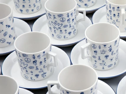 Подарочный набор Чашка с блюдцем чайная, форма Гербовая, рисунок Лого 1, арт 81.32931.00.1, 