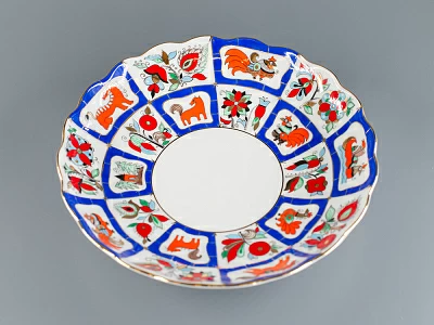 Сухарница форма Тюльпан рисунок Русский лубок арт. 80.00252.00.1