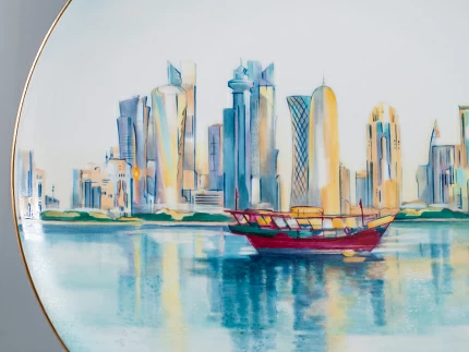 Декоративная тарелка 275 мм, форма Эллипс, Звезда Востока (Катар), арт 80.38400.00.1 Декоративная тарелка 275 мм, форма Эллипс, Звезда Востока (Катар), арт 80.38400.00.1