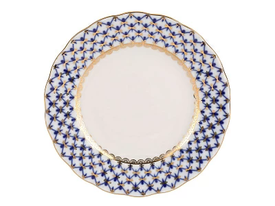 Трехпредметный комплект чайный форма Тюльпан рисунок Кобальтовая сетка арт. 81.10103.90.1