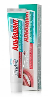 Зубная паста лечебно-профилактическая «Альбадент Камень-контроль» со стабилизированным пирофосфатом 95 г. арт. 14.13011.01, 