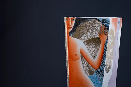 Ваза Энтомология, на форме Трапеция, арт 60.12462.00.5 Ваза Энтомология, на форме Трапеция, арт 60.12462.00.5