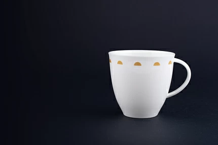 Чашка чайная Крем-брюле на форме Оливия, рисунок 2, арт 60.15931.00.1
