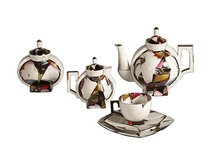 Сервиз чайный форма Сатурн рисунок Осколки зеркала, 6 персон 22 предмета арт. 81.14472.00.1