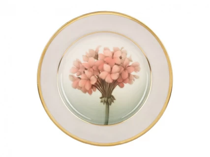 Тарелка мелкая 270 мм форма Гладкая рисунок Герань №3 арт. 80.88958.00.1, 