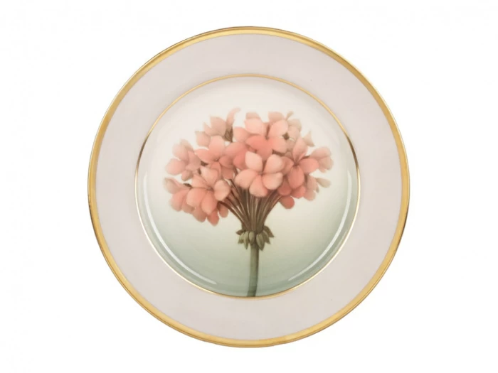 Тарелка мелкая 270 мм форма Гладкая рисунок Герань №3 арт. 80.88958.00.1, 