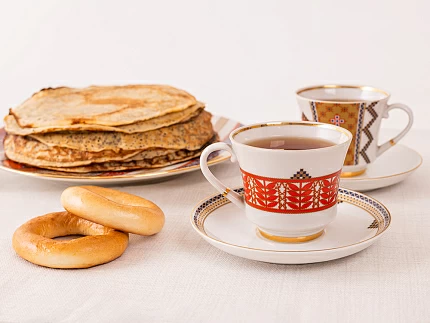 Чашка с блюдцем чайная 220 мл форма Банкетная рисунок Рушник арт. 81.28337.00.1