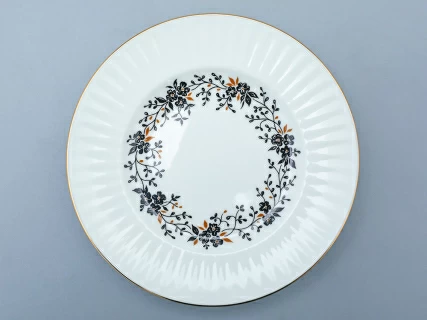 Трехпредметный комплект чайный форма Волна рисунок Тонкие веточки 155 мл арт. 81.14404.00.1, 