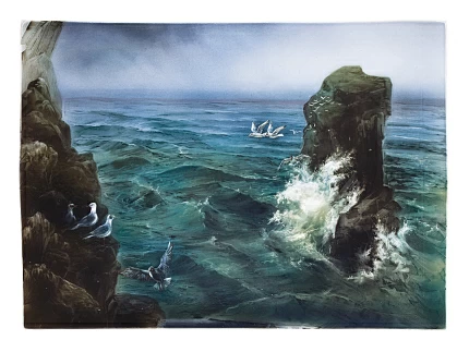 Пласт 650х470 форма Прямоугольная рисунок Море. Птичий базар арт. 80.88999.00.1