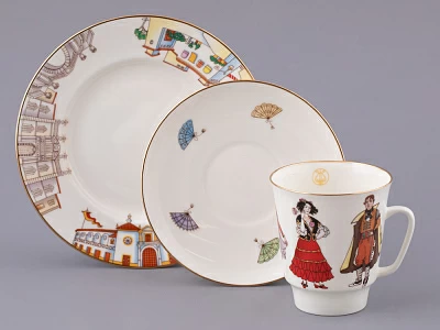 Трехпредметный комплект 165 мл форма Майская рисунок Опера Кармен, арт. 81.33177.00.1