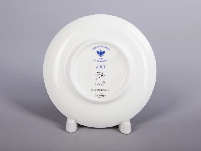 Чашка с блюдцем 165 мл форма Майская рисунок Автопортрет Юрия Никулина, арт. 81.30604.00.1,  Чашка с блюдцем 165 мл форма Майская рисунок Автопортрет Юрия Никулина, арт. 81.30604.00.1,