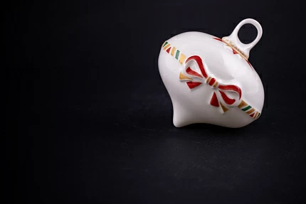 Елочная игрушка Луковица, рисунок Красный бант, арт 60.21180.00.1