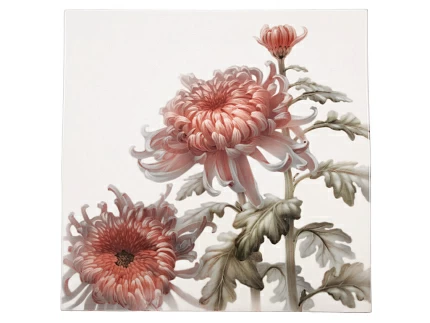 Пласт 350х350 форма Квадратный рисунок Хризантемы арт. 80.89268.00.1