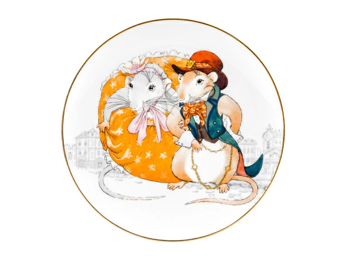 Декоративная тарелка 195 форма Эллипс рисунок Театралы.Идеальная пара арт. 80.97094.00.1, 