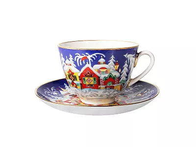 Сервиз чайный форма Весенняя рисунок Зимняя сказка, 6 персон 20 предметов арт. 81.20881.00.1