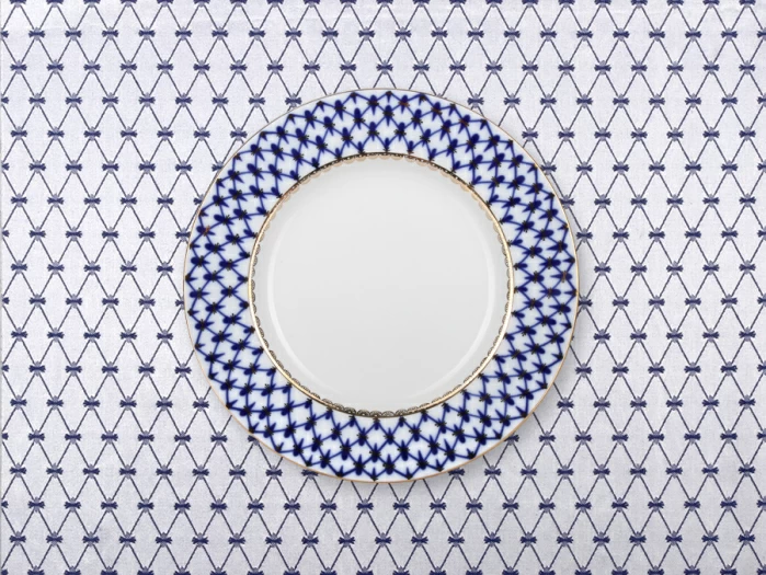 Подарочный набор Скатерть квадратная 145х145 Кобальтовая сетка Синяя арт. 14.01151.02, 