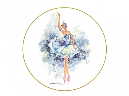 Тарелка декоративная 195 мм форма Эллипс рисунок Фея нежности арт. 80.86804.00.1, 