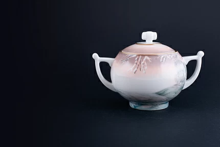 Сахарница Зима в деревне на форме Кострома арт 40.03498.00.1